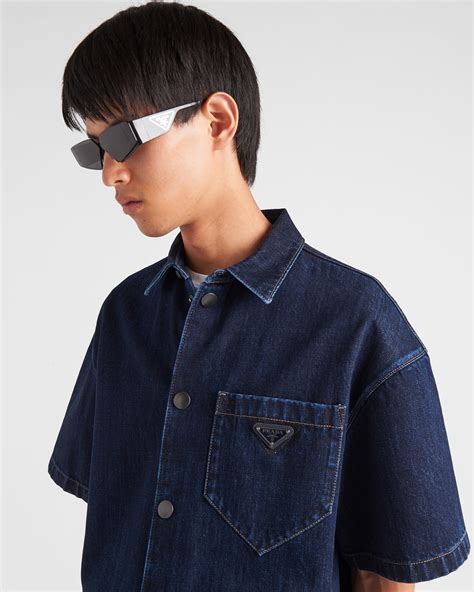 prada men denim|Prada denim shirt women's.